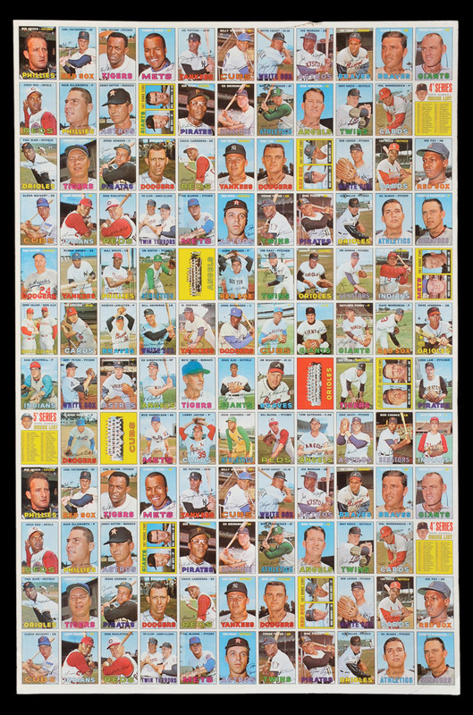 Uncut sheets of baseball cards — Collectors Universe